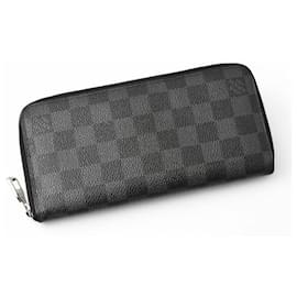 Louis Vuitton-Louis Vuitton Damier Graphite Long Wallet N63095-Black