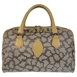 Yves Saint Laurent-Yves Saint Laurent PVC Handbag Boston Bag-Brown,Beige