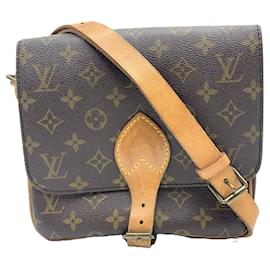 Louis Vuitton-Louis Vuitton Monogram Cartouchiere MM Shoulder Bag-Brown