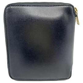 Yves Saint Laurent-Yves Saint Laurent Leather Zip Wallet-Black
