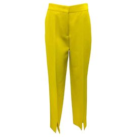 Jil Sander Limegrüne 2023 Split-Ankle-Klassische Hose Grün