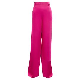 Calças de crepe de seda Valentino Pink 2022 Rosa
