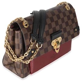 Louis Vuitton-Louis Vuitton Bordeaux Damier Ebene Canvas Vavin PM-Brown,Dark red