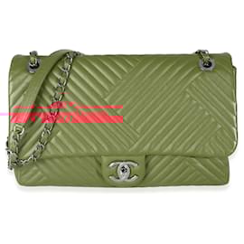 Chanel-Chanel Red Lambskin CC Medium Crossing Flap Bag-Red