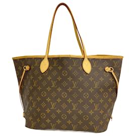 Louis Vuitton-Louis Vuitton Monogram Neverfull MM Tote Bag-Brown
