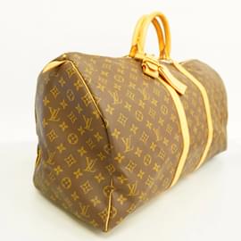 Louis Vuitton-Louis Vuitton Monogram Keepall 55 Boston Bag-Brown