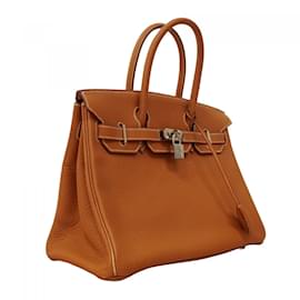Hermès-Hermes Birkin 30 Handbag in Gold Togo Leather-Golden