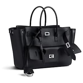 Balenciaga-BLACK SMALL WOMEN'S CARRY ALL BEL AIR BAG-Black,Silver hardware