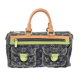 Louis Vuitton-Louis Vuitton Monogram Denim Neo Speedy Handbag-Blue