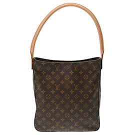 Louis Vuitton-Louis Vuitton Monogram Looping GM Tote Bag-Brown