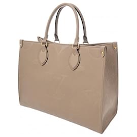 Louis Vuitton-Louis Vuitton Monogram Empreinte On the Go MM Handbag-Beige,Grey