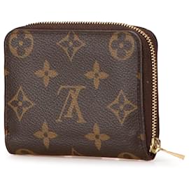 Louis Vuitton-Louis Vuitton Brown Monogram Zippy Coin Purse-Brown