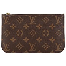 Louis Vuitton-Louis Vuitton Brown Monogram Neverfull Pouch-Brown