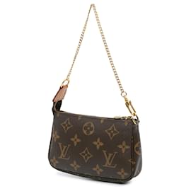 Louis Vuitton-Louis Vuitton Brown Monogram Mini Pochette Accessoires-Brown