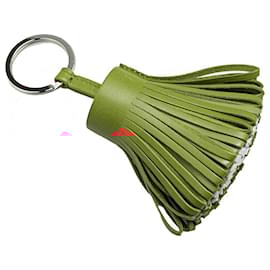 Hermès-Hermès Orange Tricolor Lambskin Milo Carmen Key Ring-Other