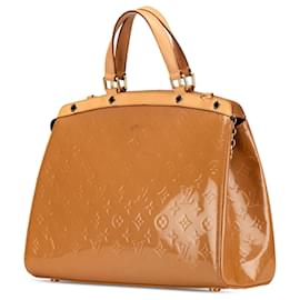 Louis Vuitton-Louis Vuitton Brown Monogram Vernis Brea GM-Brown,Beige