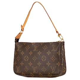 Louis Vuitton-Louis Vuitton Brown Monogram Pochette Accessoires-Brown