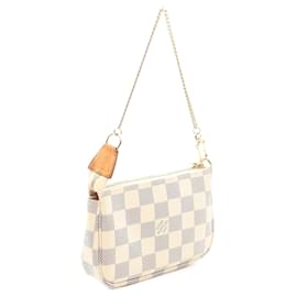 Louis Vuitton-Louis Vuitton White Damier Azur Mini Pochette Accessoires-White