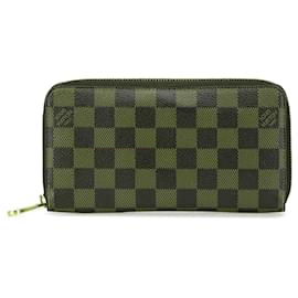 Louis Vuitton-Louis Vuitton Brown Damier Ebene Zippy Long Wallet-Brown