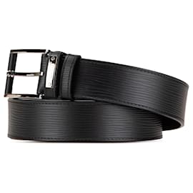 Louis Vuitton-Louis Vuitton Black Epi Legend Buckle Belt-Black