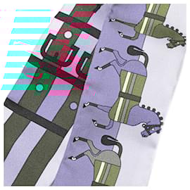 Hermès-Hermès Blue Rocabar Silk Twilly Scarf-Blue,Light blue
