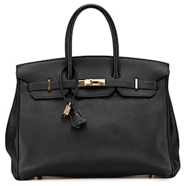 Hermès-Hermès Black Togo Birkin Retourne 35-Black