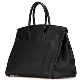 Hermès-Hermès Black Togo Birkin Retourne 35-Black