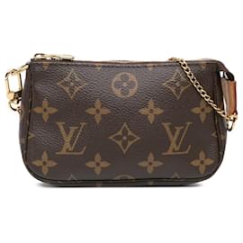 Louis Vuitton-Louis Vuitton Brown Monogram Mini Pochette Accessoires-Brown
