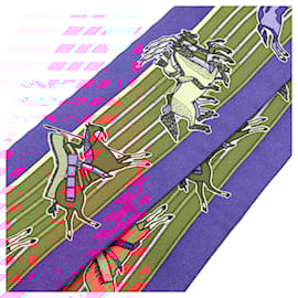 Hermès-Hermès Purple Pani La Shar Pawnee Twilly Silk Scarf-Purple