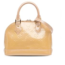 Louis Vuitton-Louis Vuitton Brown Monogram Vernis Alma BB-Brown,Camel