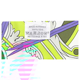 Hermès-Hermès White George Washington's Carriage Silk Twilly Scarf-White