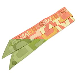 Hermès-Hermès Orange Capitales Silk Twilly Scarf-Other
