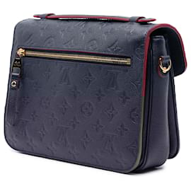 Louis Vuitton-Louis Vuitton Blue Monogram Empreinte Pochette Metis-Blue,Navy blue
