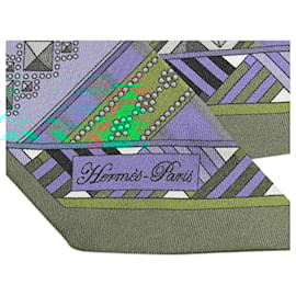 Hermès-Hermès Green Collier de Chiens Silk Twilly Scarf-Other