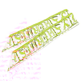 Hermès-Hermès White Alphabet Twilly Silk Scarf-Other