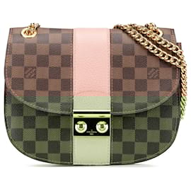 Louis Vuitton-Louis Vuitton Brown Damier Ebene Cuir Taurillon Wight-Brown,Other