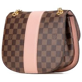 Louis Vuitton-Louis Vuitton Brown Damier Ebene Cuir Taurillon Wight-Brown,Other