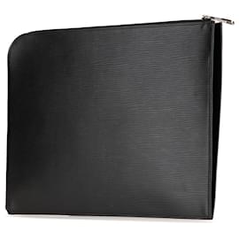 Louis Vuitton-Louis Vuitton Black Epi Pochette Jour GM-Black