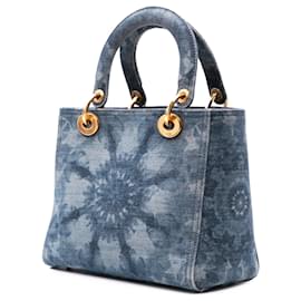 Dior-Dior Blue Medium Denim KaleiDiorscopic Lady Dior-Blue