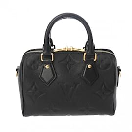 Louis Vuitton-Louis Vuitton Monogram Empreinte Speedy Bandouliere 20 Noir Handbag-Black