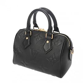 Louis Vuitton-Louis Vuitton Monogram Empreinte Speedy Bandouliere 20 Noir Handbag-Black