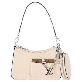 Louis Vuitton-Louis Vuitton Epi Malellini Quartz Women's Shoulder Bag-Beige