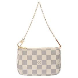 Louis Vuitton-Louis Vuitton Damier Azur Mini Pochette Accessoires-White