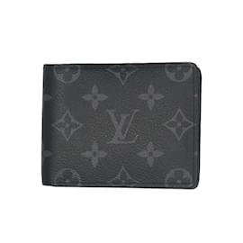Louis Vuitton-Louis Vuitton Portefeuille Slender Monogram Eclipse Bi-fold Wallet-Brown,Black,Monogram