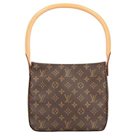 Louis Vuitton-Louis Vuitton Looping MM Monogram Shoulder Bag-Brown,Monogram