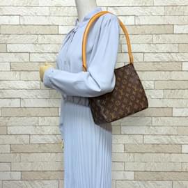 Louis Vuitton-Louis Vuitton Looping MM Monogram Shoulder Bag-Brown,Monogram