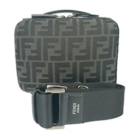 Fendi-Fendi Zucca Mini Shoulder Bag-Brown,Black