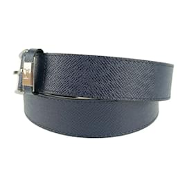 Louis Vuitton-Cinto Louis Vuitton LV City Pin 35MM-Azul marinho