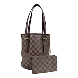 Louis Vuitton-Louis Vuitton Marais Damier Shoulder Bag-Brown,Damier ebene