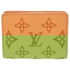 Louis Vuitton-Louis Vuitton Orange Leather Bi-fold Wallet-Orange